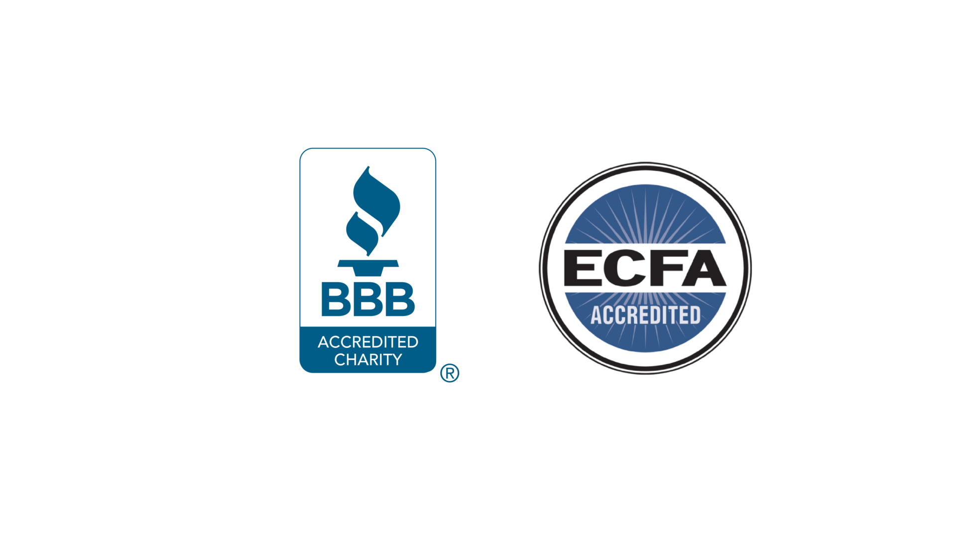 ECFA and BBB accredited logos